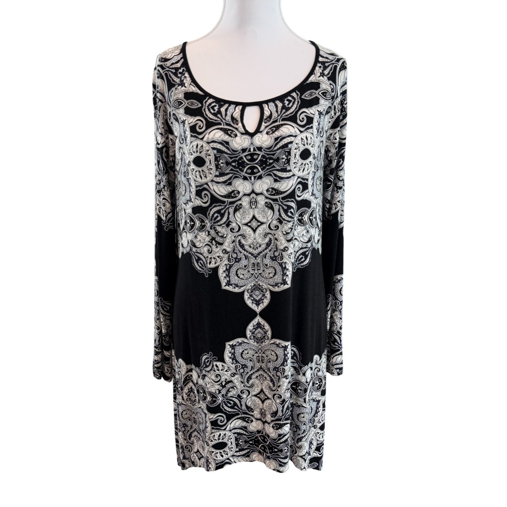 Soma Live Lounge Wear Tunic Top Dress Small Paisley Luxuriously Soft Comfort